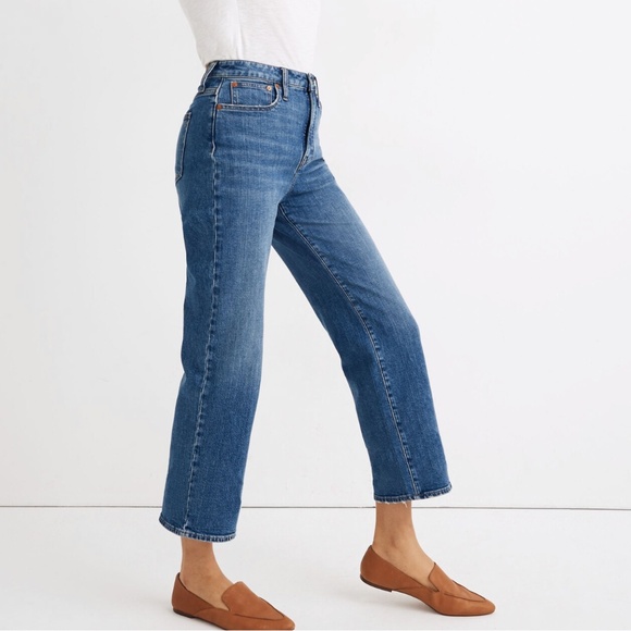 Madewell Curvy Slim Wide-Leg Crop Jeans in Newington Wash Size 26 - Picture 3 of 16